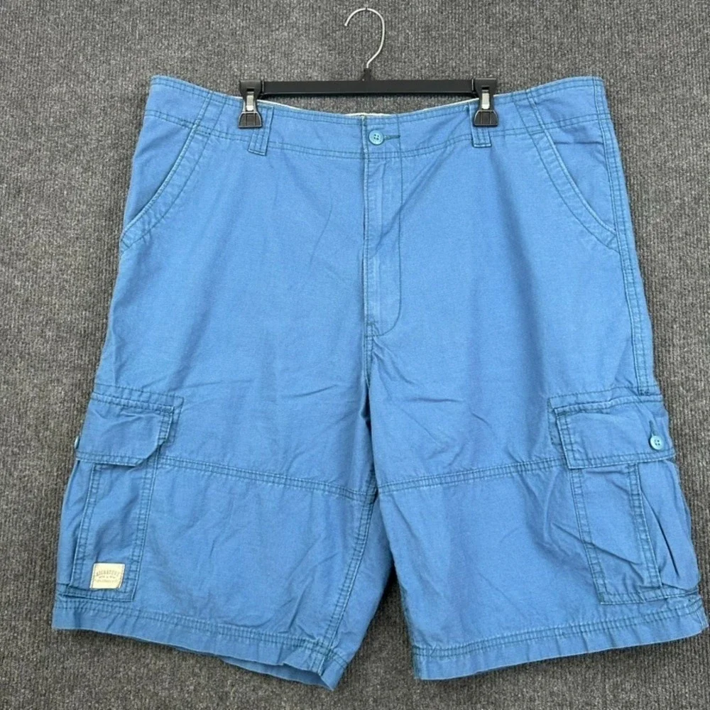 Signature Levi Strauss Cargo Blue Shorts Ripstop Casual Outdoors Hiking Sz 42